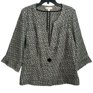 NWT Coldwater Creek Black/White Knit‎ Blazer in Size 18